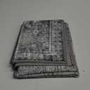 Vintage 3' x 5 ' Washable Area Rug - Stylish Indoor Rug for Living, Dining or Bedroom - Lightweight Carpet with Non-Slip Backing - Foldable for Easy Placement and Maintenance - Grey