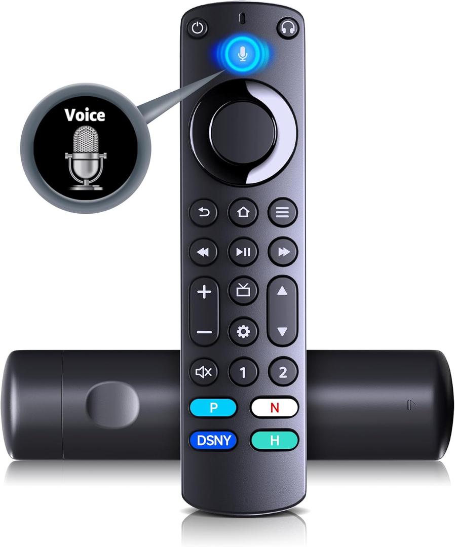 Replacement Remote Control for Amazoon Alexa Voice Remote Pro, Includes Remote Finder, TV Controls, Requires Compatible Fireer TV Device