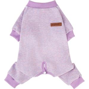 PUPTECK Dog Pajamas for Small Medium Large Sized Dogs, Stretchy Dog Pjs Onesie Clothes Soft Fleece Sweaters Puppy Cat Outfits Pet Jumpsuit (Large, Pink)
