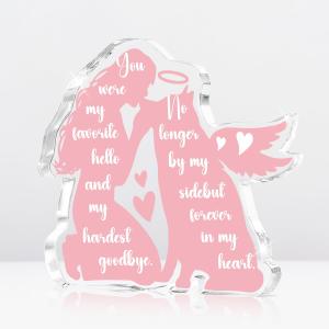 Dog Memorial Gifts for Loss of Dog, Loss of Dog Sympathy Gift, Dog Death Gifts for Pet Owner Lover, Pet Passing Away Bereavement Gift Idea Acrylic Sign Decor 4 x 4.5 inches