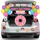K1tpde 53PCS Christmas Trunk or Treat Outdoor Car Decoration Kit with Donut You Know Jesus Loves You Cutout Balloons Backdrop for Car Archway Garage Door Indoor Decor Christmas Party Decorations