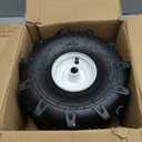 11x4.00-4" Tiller Tire and Wheel, 3/4" Axle Size, 3-1/8" Centered Hub, Compatible with Craftsman & Troy-Bilt Tiller Replacement, 2 Pack-11x4.00-4