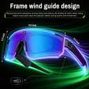 AI Smart Glasses, Voice Control Sports Sunglasses, EIS Anti-Shake, IP54 Waterproof, Real-Time Translation, Open Ear Audio Cycling Glasses for Outdoor Hiking Surfing Running, Blue