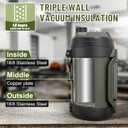 Hydraful Gallon Jug, 128oz Large Insulated Stainless Steel Sports Water Jug, Large Triple Wall Vacuum Insulation Water Bottle-Keeps Cold up to 48 Hrs-Sweat Proof,for Gym, Hiking & Camping