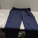 floralhue Womens Scrub Pants Drawstring Soft Stretch, Anti-Wrinkle Women's Scrub Pants with 6 Pockets, Navy Blue,L