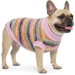 Touchdog Dream Series Small Dog Sweater, Cozy Knit Dog Sweater for Soft Puppy with Warm Fleece, Lightweight Pet Clothes for Fall and Winte (Pink, X-Large)