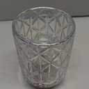 Battery Operated Lamp,Cordless Samll Glass Accent Lamp with Timer for Nightstand,Warm White Cozy Ambient Decorative Table Lamps for Shelf/Dorm/Office Cubicle/Desk/Entryway/Bedside(Iridescent Clear)