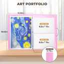 JoyCat 12 x 18 Art Portfolio Binder, 40 Pockets Display 80 Pages, Pink