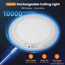 Rechargeable Motion Sensor Ceiling Light Indoor Outdoor w/Remote, 7.08 Inch Battery Operated Flush Mount Ceiling Light 3000K 4000K 6000K 400LM Dimmable for Closet Hallway Laundry Stairs (2), 7.08"L x 7.08"W x 0.63"H
