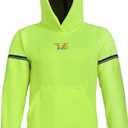 TIGER MOTO Motorcycle Armored Hoodie for Men & Women, CE-Approved Powersports protective jackets For Street Riding, Lightweight Long Sleeve Hoodies, Premium Gift For Bikers, US, Alpha, 4X-Large, Floro (Yellow)