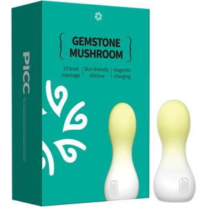 Personal Massage Device Smallest and Strongest Cordless Handheld Massager - Cute & Powerful - Best for Travel - Magic Stress Away - Perfect on Neck Legs Hand Pains and Sports (Yellow)