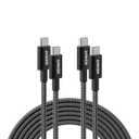 Anker USB C to USB C Cable (10FT, 2Pack), Type-C 100W Charger Cord Fast Charging for iPhone 17 Series,MacBook Pro 2020,Pixel and More(Black)