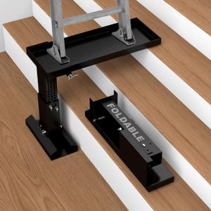 Foldable Heavy Duty Ladder Extender LA1-Adjustable Height 9.13"-15", Ladder Leveler for Stair-Ladder Aide-Ladder Leveler for Extension Ladders with 20x7.5" Platform-Non-Slip Mat-Holds up to 880lbs