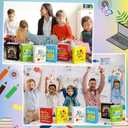 Kosiz 24 Pcs Teacher Appreciation Gift Bags Paper Thank You Teacher Party Favors Bag with Handles Pencil Ruler Apple Goodie Candy Treat Pouch for Appreciation Week Party Decoration Supplies (Colorful)