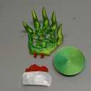 Christmas Funny Coaster, 3D Printed Green Hand Cup Holder, 'Put it Down Will Be Caught' Bar Coasters, Desk Coaster for Office Home Decor, Fun Coasters for Adults Kids