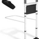Decmerry Bed Rails for Elderly Adults Safety, ASTM Safety Approved Adjustable Bed Assist Rail for Seniors, 400lb Weight Capacity, with Storage Pocket & Fixing Strap, Fit King/Queen/Full/Twin Bed