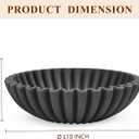 YMXYJM Large Decorative Bowl, Modern Handicraft Bowls for Home Decor, Decorative Fruit Bowl for Kitchen, Ruffle Bowl Decor, Stylish Key bowl for Entry Table, Artificial Stone Black, 10 Inches X 3 Inches