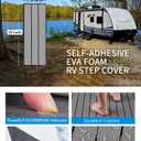 OCEANBROAD EVA Foam RV Step Cover 19''L x 7.5''W 4 Pack with Self Adhesive for Ladders Trailers Truck Campers RV Steps Treads, Gray