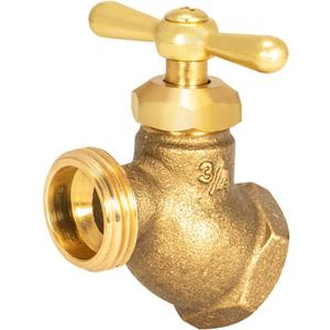 Eastman Female No-Kink Hose Bibb, 3/4 Inch FIP, Brass Plumbing Fitting, 20203