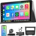 Android Car Radio for Honda Accord 2008-2013, Build in Wireless/Wire Carplay & Android Auto Support Bluetooth5.2, Back-up Camera,FM Stereo,SWC,10.2 Inch IPS Touch Screen 4GB+64GB