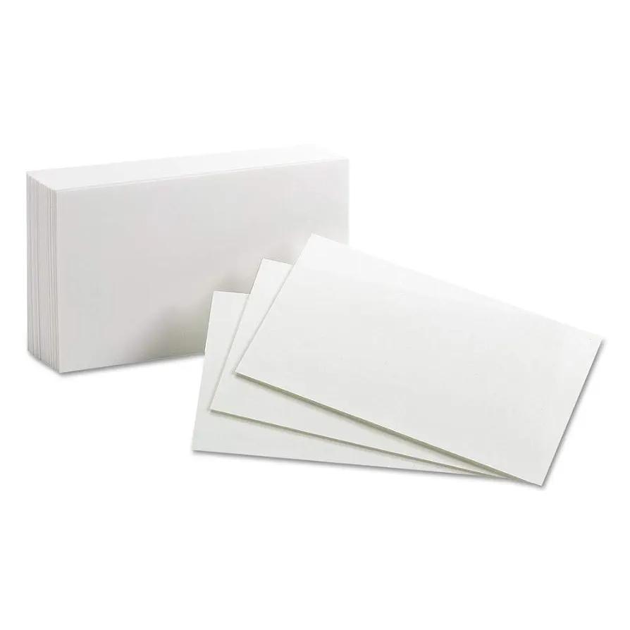 5 Pack Oxford 30EE Unruled Index Cards, 3 X 5, White, 100/pack