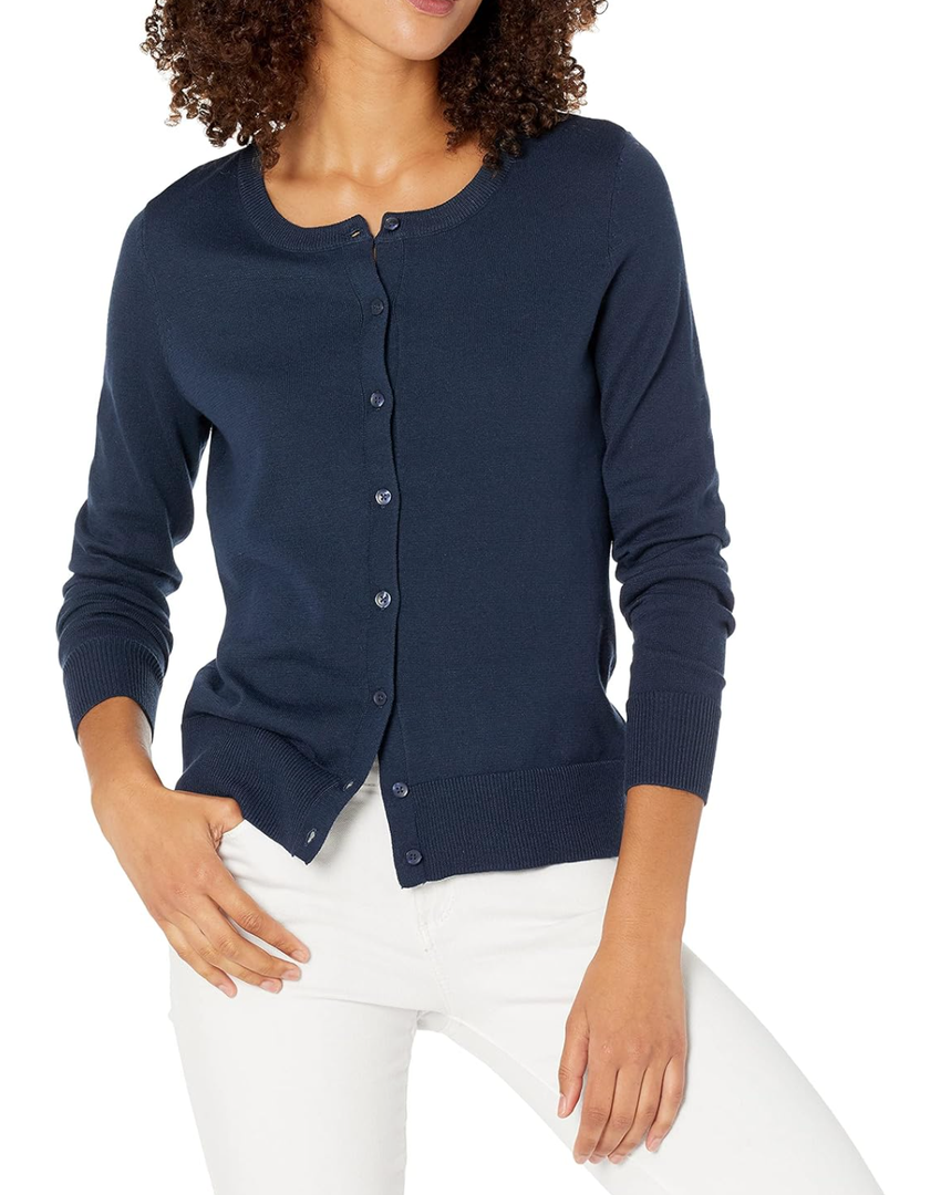 Amazon Essentials Women's Lightweight Crewneck Cardigan Sweater (in Plus Size) XL