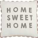 Mud Pie Reversible Pattern Pillows, Home Sweet Home; 18' x 18"