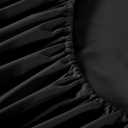 New Fitted Sheet - Super Soft, Solid Lightwight Comfortable Bedding- 16" Deep Pockets Fully Elastic Shrink, Tear & Fade Resistant Easy Care - Long Lasting - Bottom Bed Sheet Only (Black, Full)