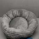 Heated Cat Bed for Indoor Cats, 20 Electric Cat Heated Bed Pet Warming Bed for Cats and Small Dogs, Washable Calming Round Donut Pet Bed with Heating Pad, Indoor Use