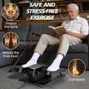 Under Desk Elliptical Machine for Senior Mini Elliptical Leg Exerciser with Remote Quiet Portable Electric Seated Foot Pedal Exerciser for Home Office