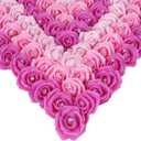 Pink Roses Artificial Flowers,200PCS Fake Foam Roses 1.97in Artificial Roses with Crystal for Craft DIY Wedding Party Home Decoration(Mixed Pink Colors)