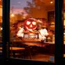 SURANBULI Halloween Garage Door Decoration, Halloween Garage Background Sticker, Fireplace Background, Mural, Decoration Party Decor