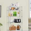 BestOffice 14"x30"x60" Storage Shelves Heavy Duty Shelving 5 Tier Layer Wire Shelving Unit with Wheels Metal Wire Shelf Standing Garage Shelves Storage Rack,Adjustable NSF Certified (Chrome), 14L x 30W x 60H