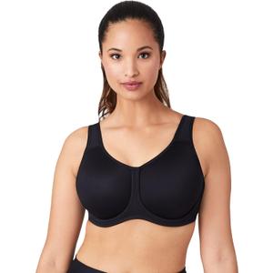 Wacoal Women's Simone Sport Unlined Full Coverage Underwire Sports Bra, 855170 (36DDD, Black)