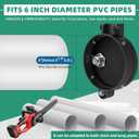Conduit Carrier Kit for Safe Transport and Hold of 6" PVC Pipe, Reliable Protection Locking Mechanism Strong Stability, Black