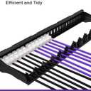 VCE Cat6 Patch Panel 24 Port, 1U Blank Removable Panel with Adjustable Rear Cable Management Bar for RJ45, HDMI, Coax, Speaker Keystones, 19 inch, 1 Pack