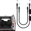 Right Rear Door Lock Latch Upper & Lower Release Cables, Compatible with Ford E-150 E-250 E-350 E-450 Econoline Club Wagon Super Duty, Replaces OEM 924-351, 6C2Z-15431A02-AA