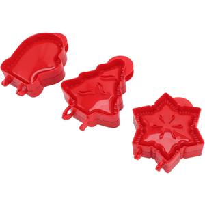 3Pcs Christmas Cookie Molds, Christmas Tree Star Glove Shape Pocket Pie Molds, Hand Dough Presser for Cookie Cake Baking
