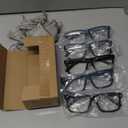 Eyekepper 5-pack Oversized Reading Glasses Square Large Frame Readers for Men and Women - 3 Black and 2 Blue +2.00