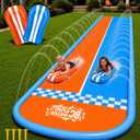 Water Slide with 2 Bodyboards - 22.5ft Water Slides for Kids Backyard, Premium Muti-Way Sprinkler System Slip and Slide for Kids, Summer Outdoor Play Equipment, A02