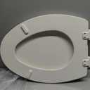 Bemis 1500EC Durable Wood Toilet Seat with Easy Clean Hinges, Made in USA, Elongated, Biscuit