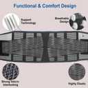 Mercase Back Brace for Lower Back Pain, Lumbar Support Back Brace Relief from Back Pain, Herniated Disc, Sciatica-Breathable Back Support Belt Under Clothes for Men Women with 4 Stays, L(33.5-45.2")