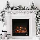 6.5 ft Silver Ornament Garland Neutral Textured Christmas Shatterproof Ornaments Garland 2 Inch 24 Ball Vintage Rustic Farmhouse Ball Xmas Decor for Mantel Indoor Outdoor