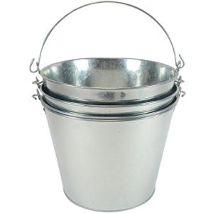 5-Quart Galvanized Pail Beer Bucket 9x9x7 inches (Pack of 3)