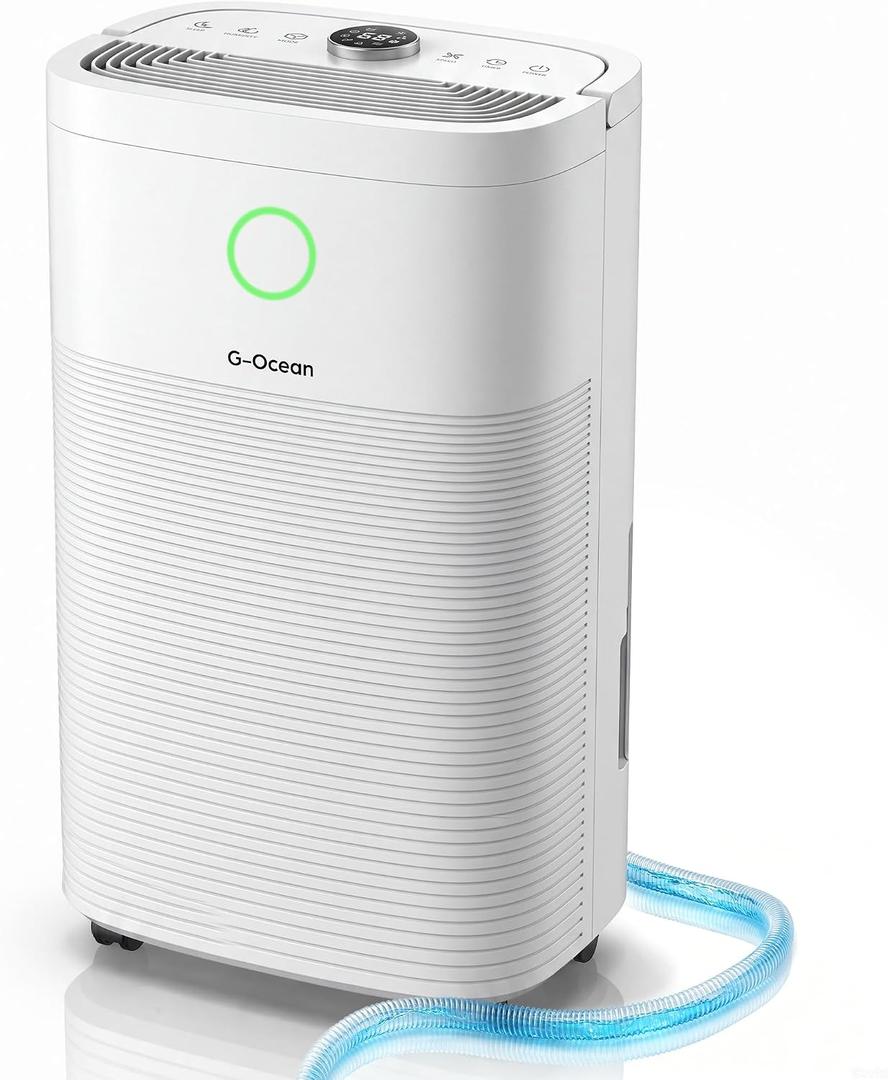 80 Pints/Day Compressor Dehumidifier for Home up to 5,500 Sq.Ft, Dehumidifier with Drain Hose, Humidity Control, 3 Modes, 24H Timer, Water Tank, Child Lock for Bathroom, Basement, Bedroom