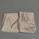 Silk Pillowcase 2 Pack - Pillow Cases Queen Set of 2 Size 20" x 30" for Hair and Skin Smooth Soft Breathable with Hidden Zipper Cooling Pillow Covers for Sleeping Women, Beige