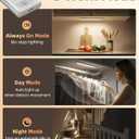 EZVALO Under Cabinet Lighting, 3500mAh Rechargeable Motion Sensor Light Indoor, 3 Color Temps, 5-Level Dimmable Magnetic Wireless Closet Lights for Kitchen, Pantry, Stairs (2 Pack)