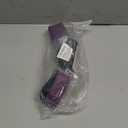 Car Steering Wheel Cover, Universal Microfiber PU Leather Elastic 15 inch Stitching Color Anti-Slip Steering Wheel Protector, Car Interior Protection Accessories for Men Women (Black/Purple)