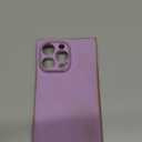 oakxco for iPhone 14 Pro Max Case Silicone Rectangle Edge Corner, Y2k Soft Rubber Cute Phone Case for Women, Girly Aesthetic Trendy Design with Camera Cover, Purple Lavender Lilac