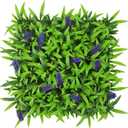 10x10Inch 12Pcs Grass Wall Panels, UV-Anti Boxwood Greenery Hedge, Odorless Artificial Fake Grass Backdrop Indoor Outdoor Privacy, Birthday Wedding Decor, 8.3 SQ FT, Lavender